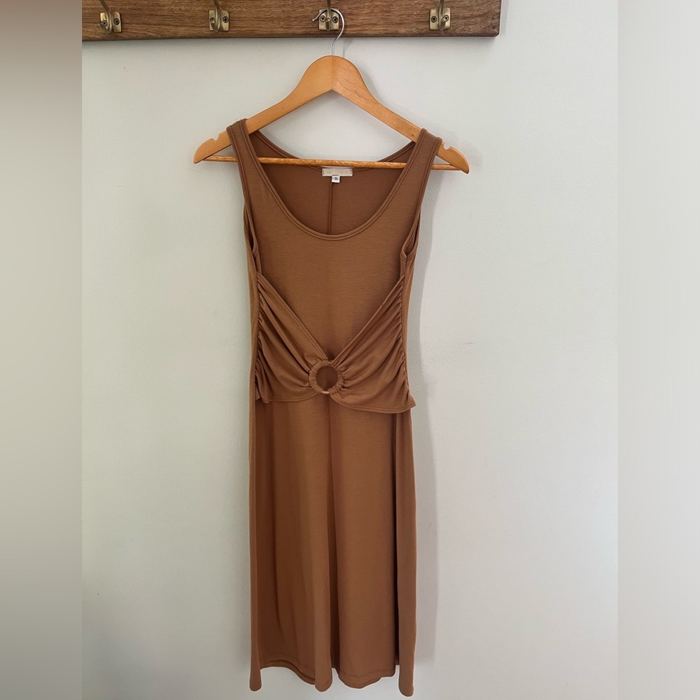 Vintage Veronica M boho dress, camel color, size small